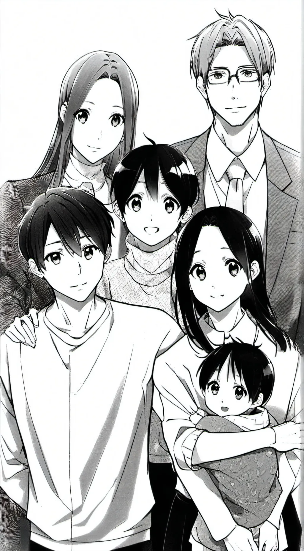 ai character: family of 4 background