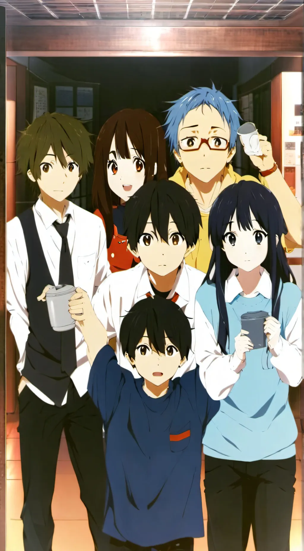 ai character: Painted smiles background