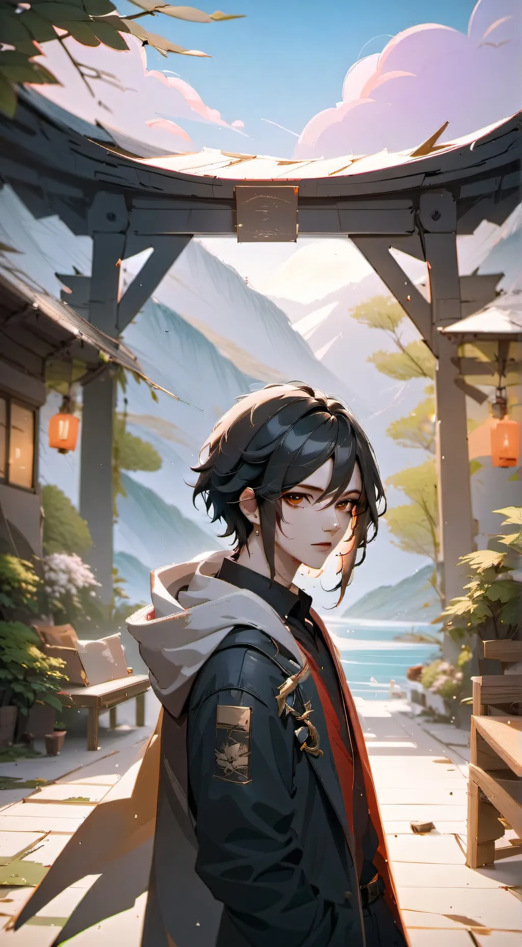 ai character: Leonardo  background