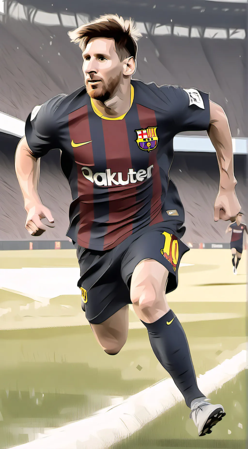 ai character: Lionel Messi prime background