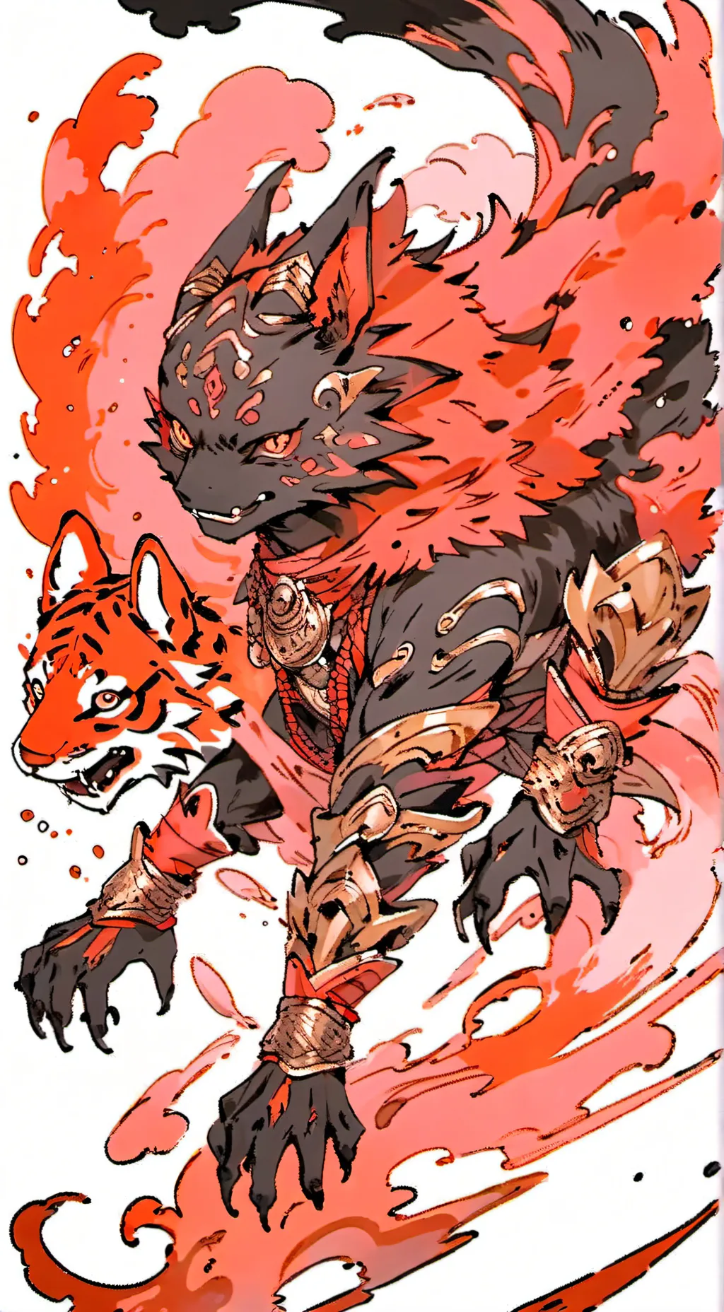 ai character: Fire fangs ￼￼ background