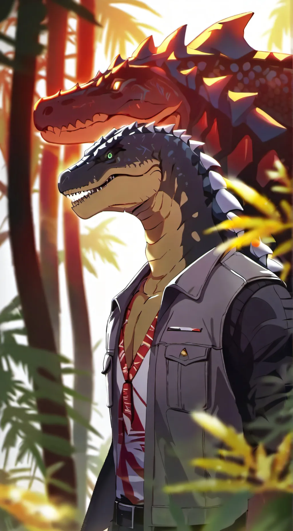 ai character: Reptileking  background