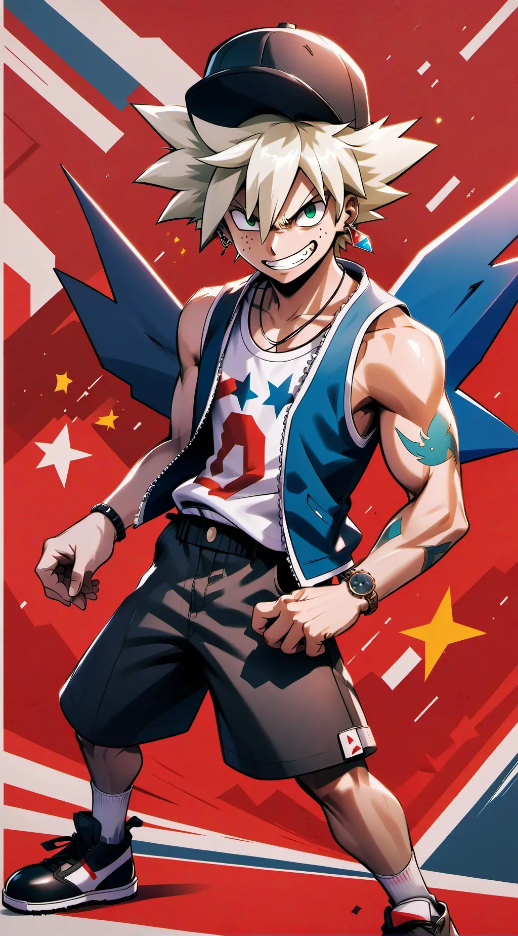 ai character: Bakugo  background