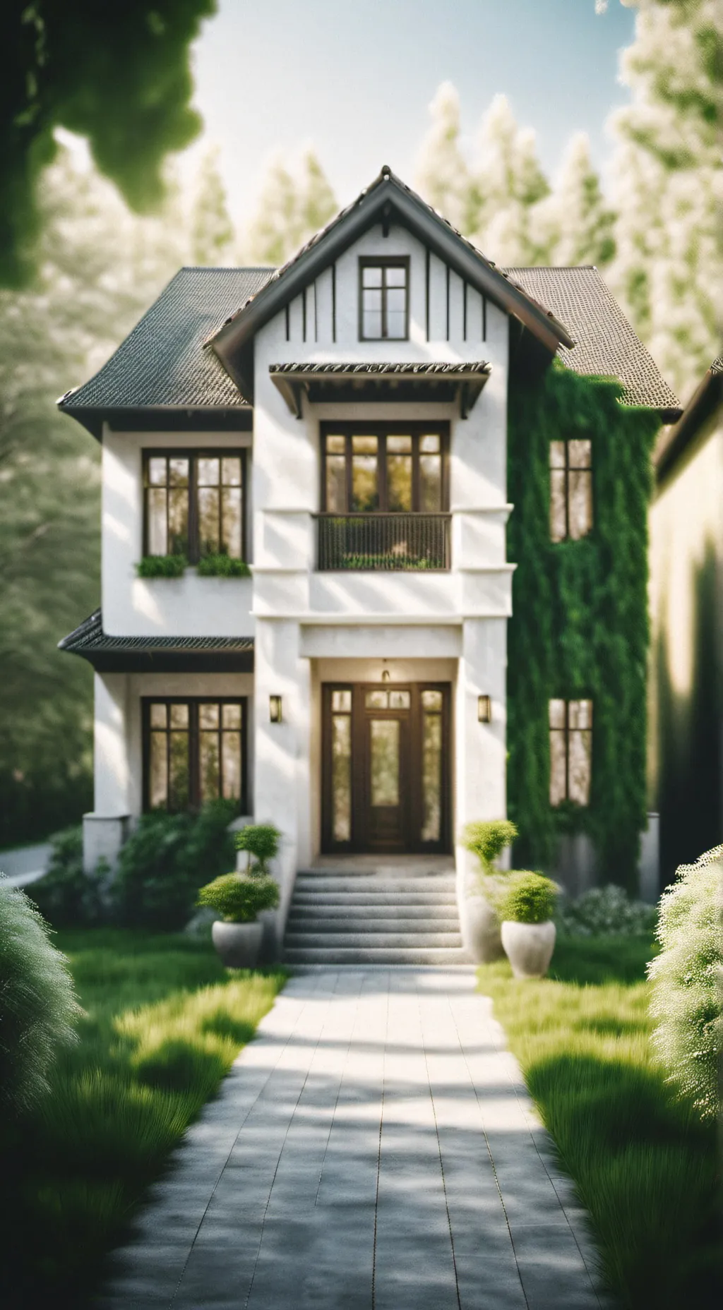 ai character: a horror house background