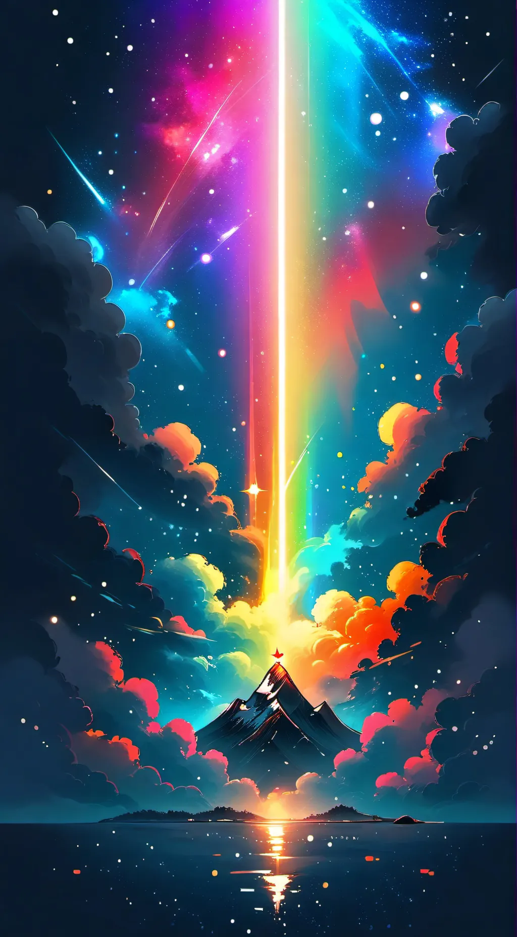 ai character: ❤️🧡💛💚🩵 DW background