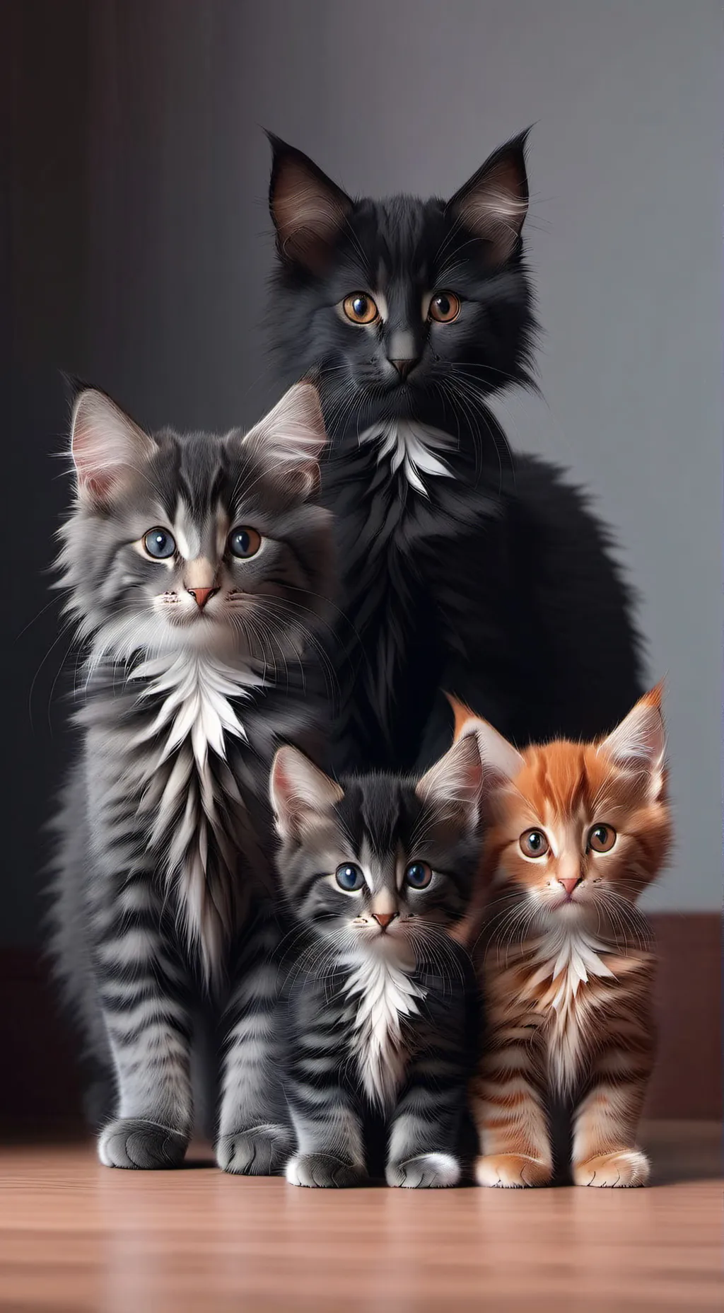 ai character: Cat family🌹❤️😚 background