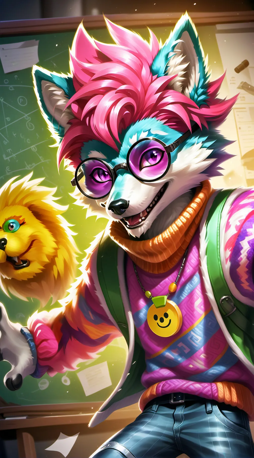 ai character: Prof. Furro Memes background