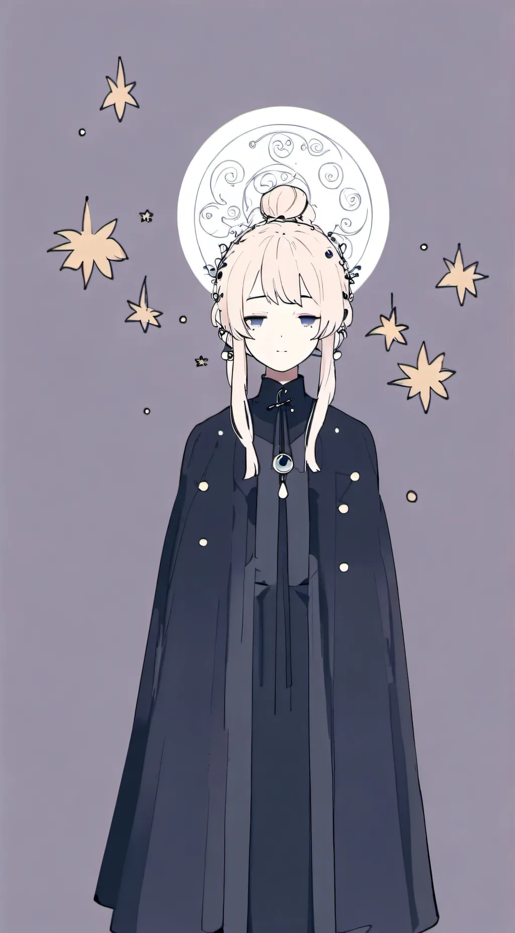 ai character: Kny stargazing! background