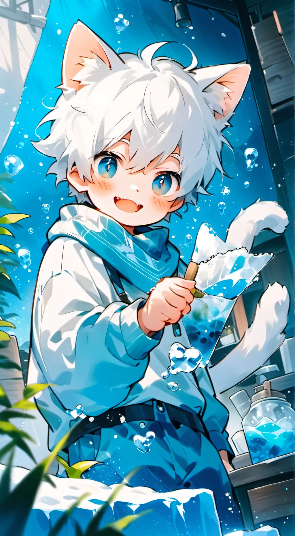 ai character: Polar Cub Spirit background