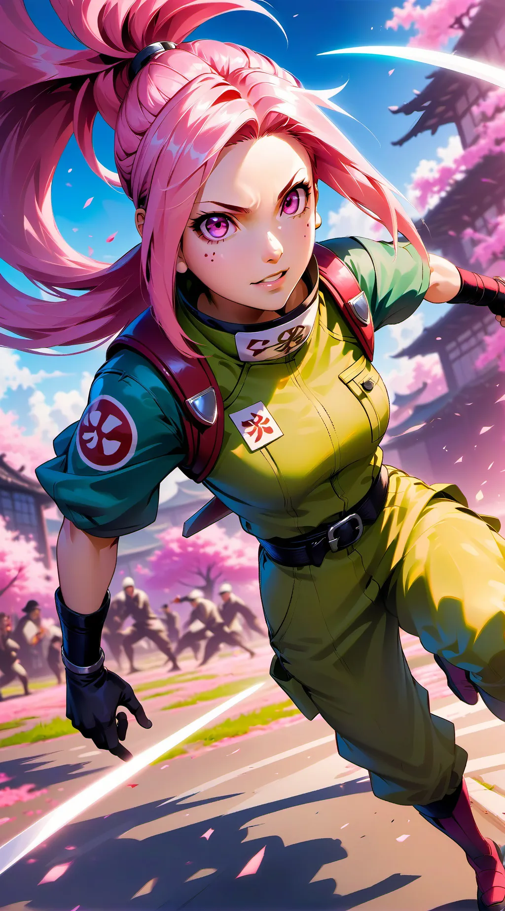 ai character: Sakura Haruno background