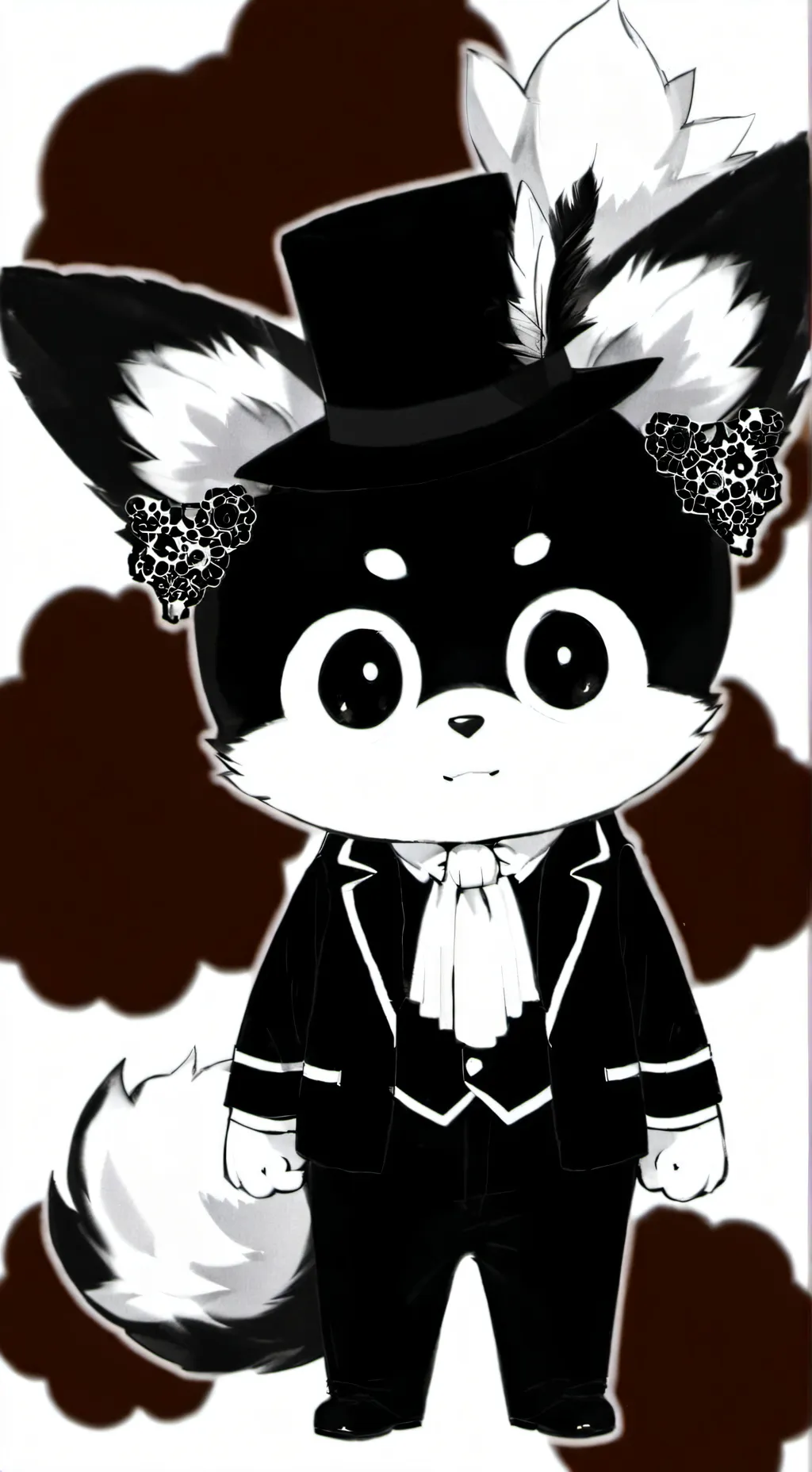 ai character: black but cat background