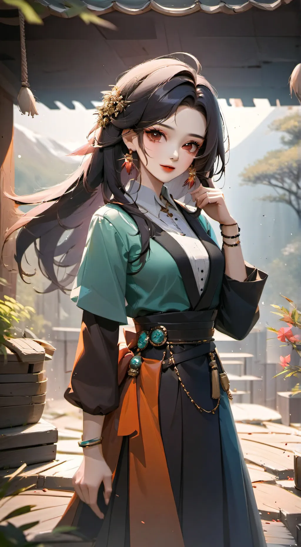 ai character: 🍒nara🍒 background