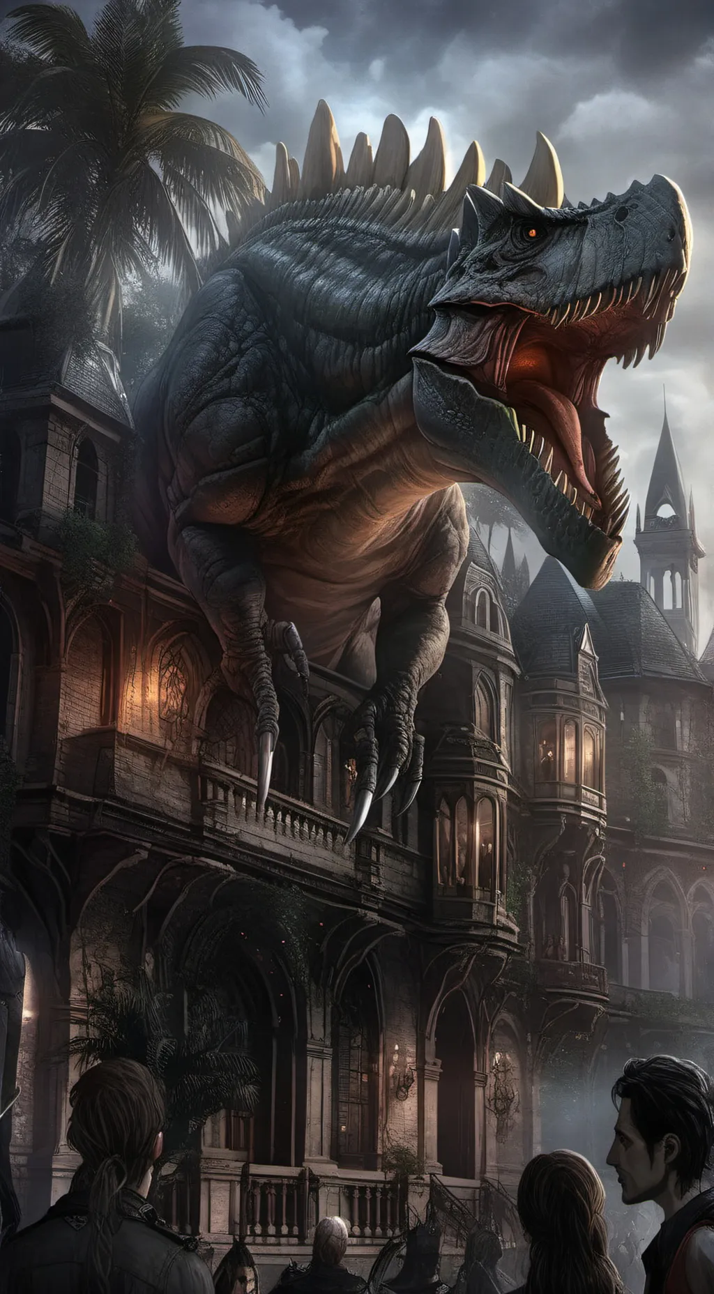 ai character: caos dinos background