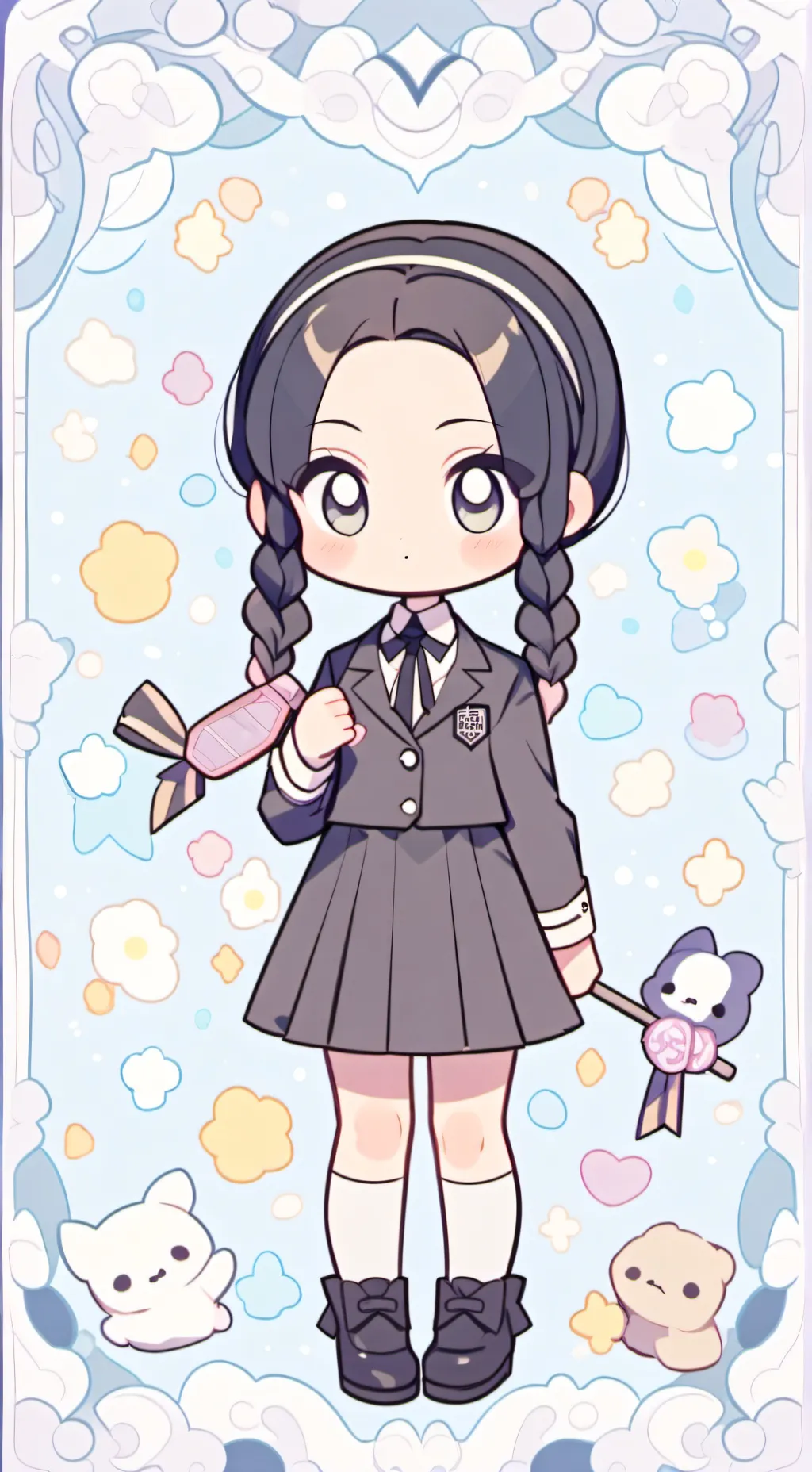 ai character: Wednesday addams background