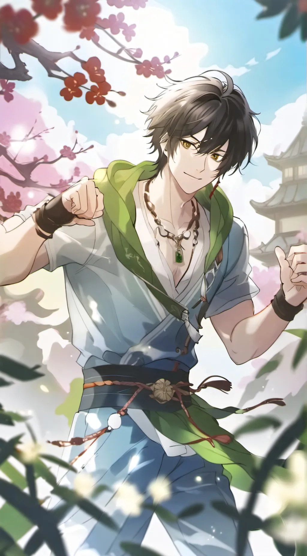 ai character: Geto vs Kenjaku  background