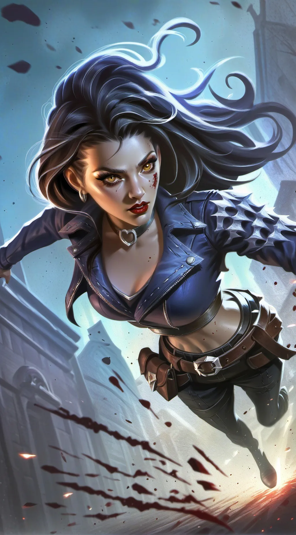 ai character: Latina zombies  background