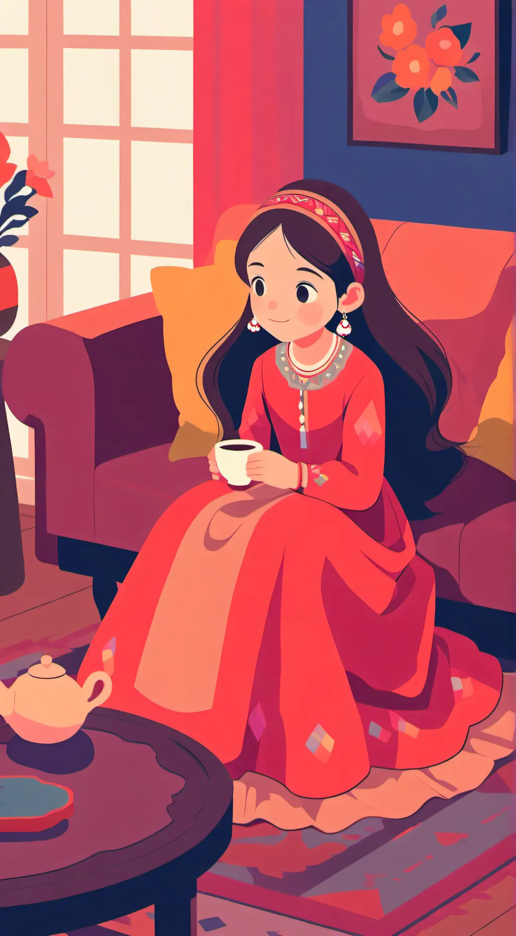 ai character: addie is sick background