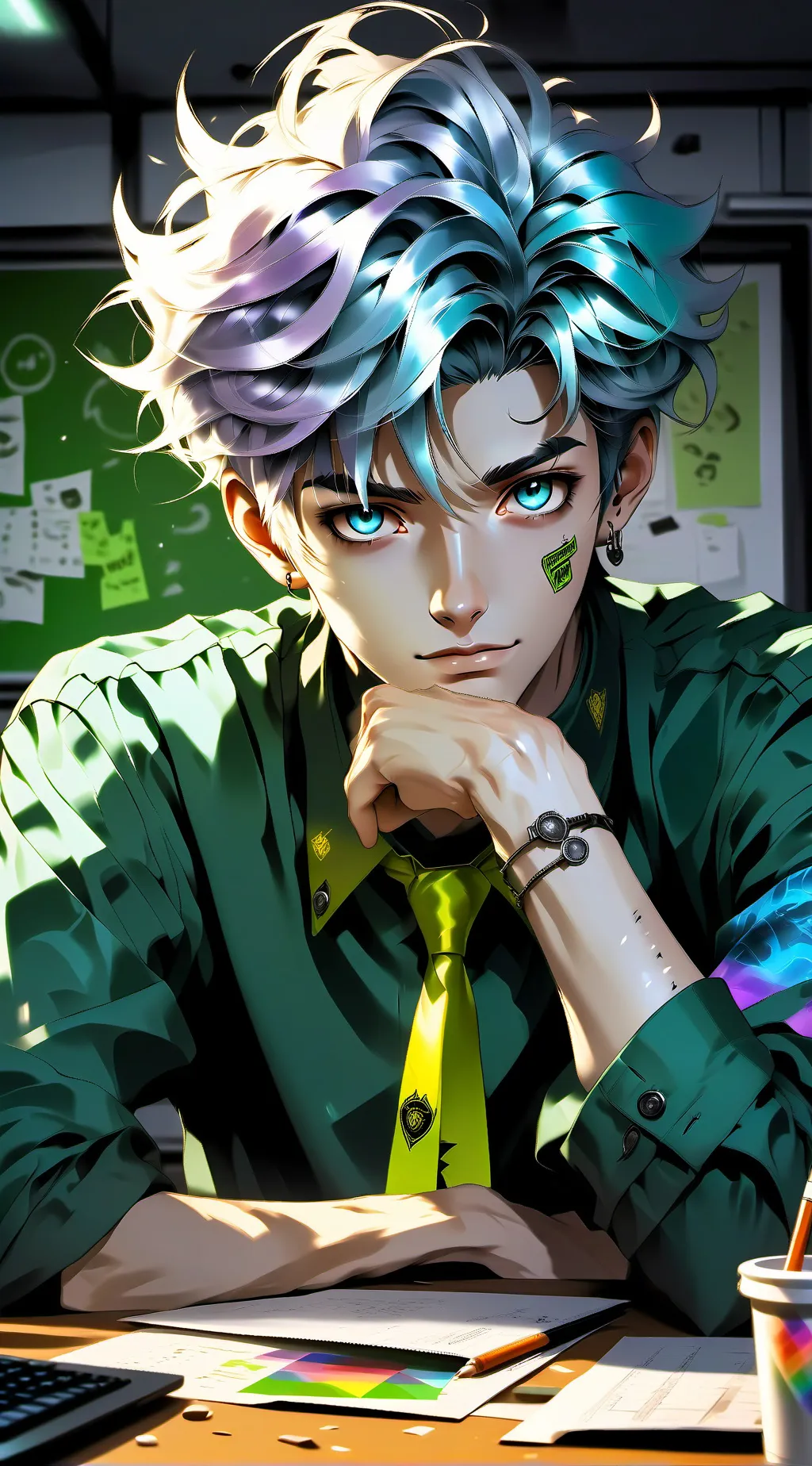 ai character: Dr. L33tSch00l background