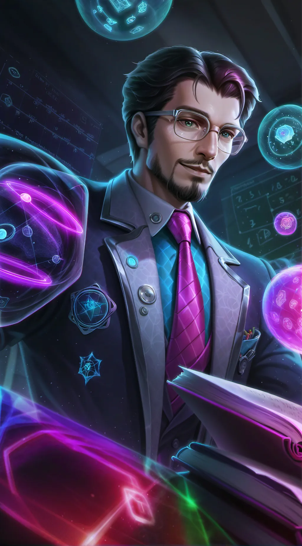 ai character: Dr. Memetastic background