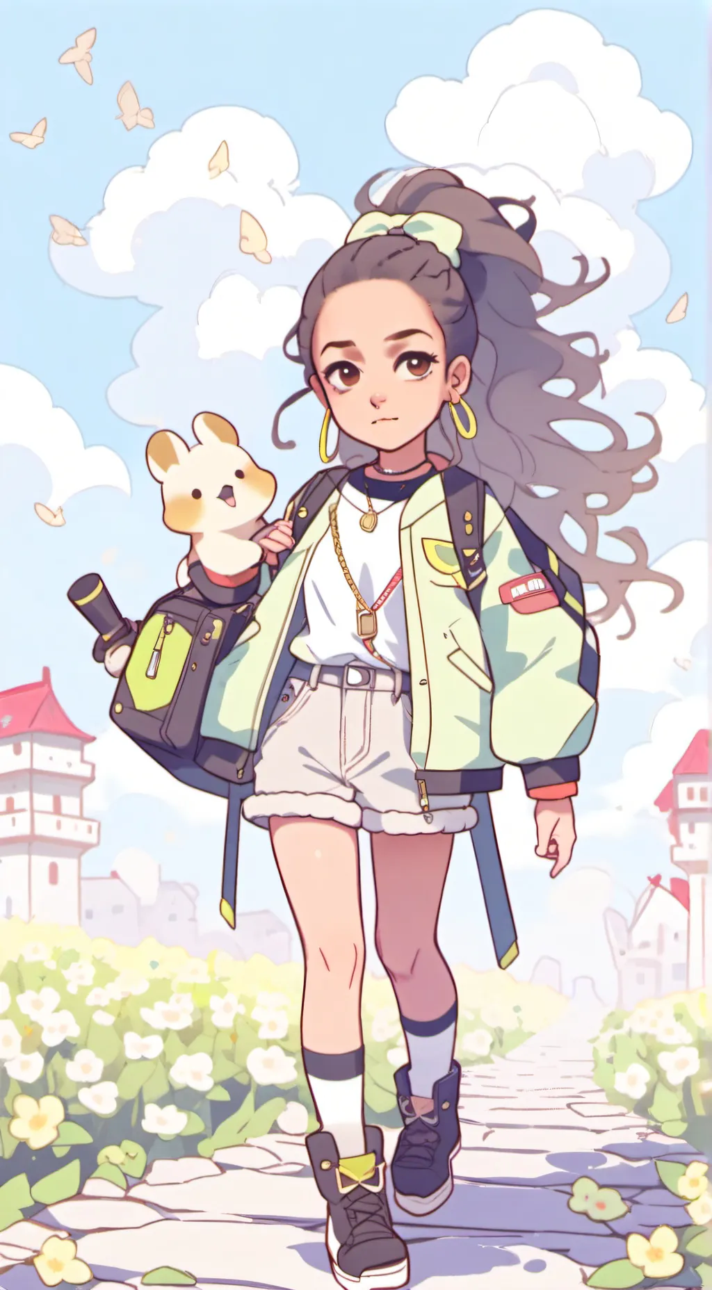 ai character: sua filha Nicolly  background