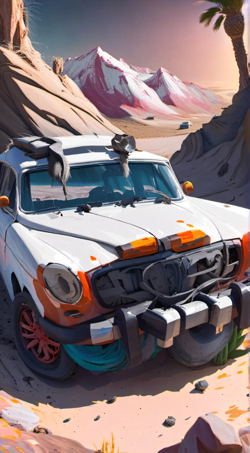 ai character: long road  background