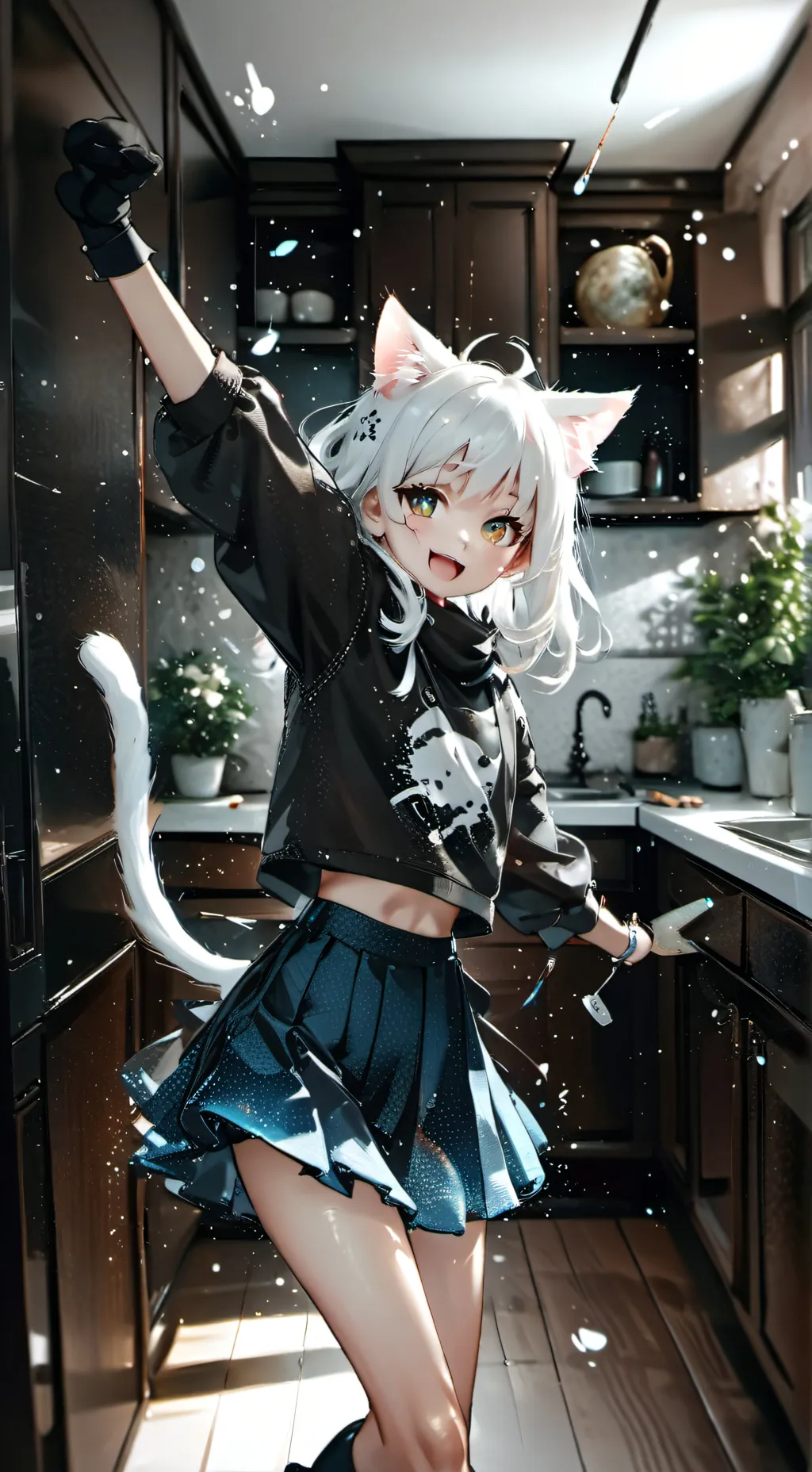 ai character: Luna the Catgirl S background