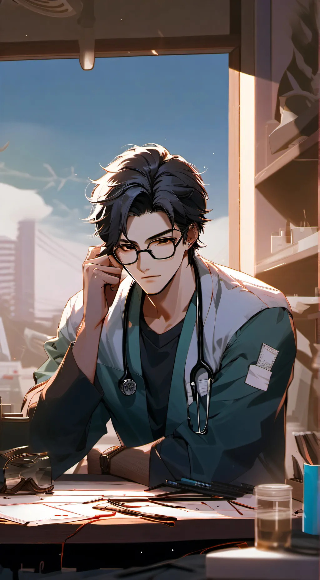 ai character: Dr. Anderson Clark background