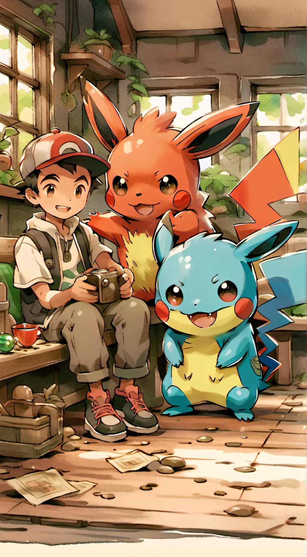 ai character: Pokémon reacción background