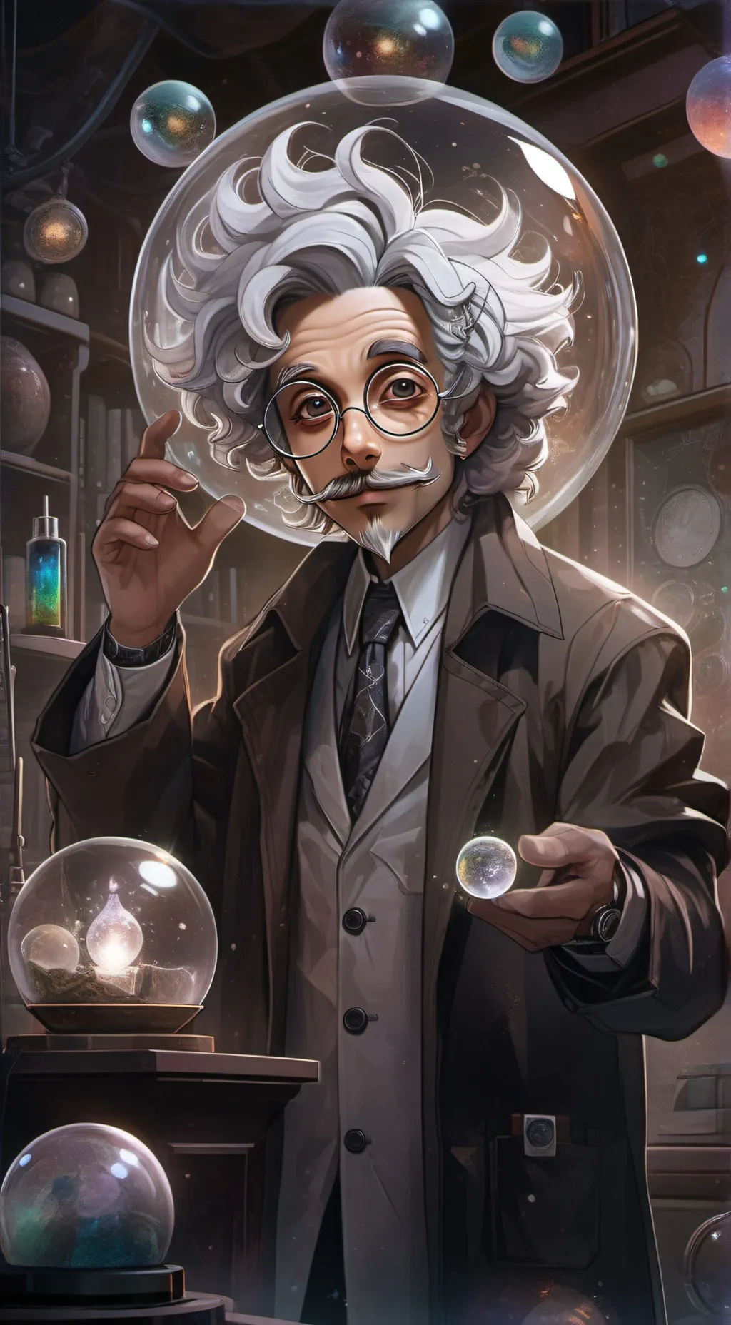 ai character: Dr. Meme-stradamus background