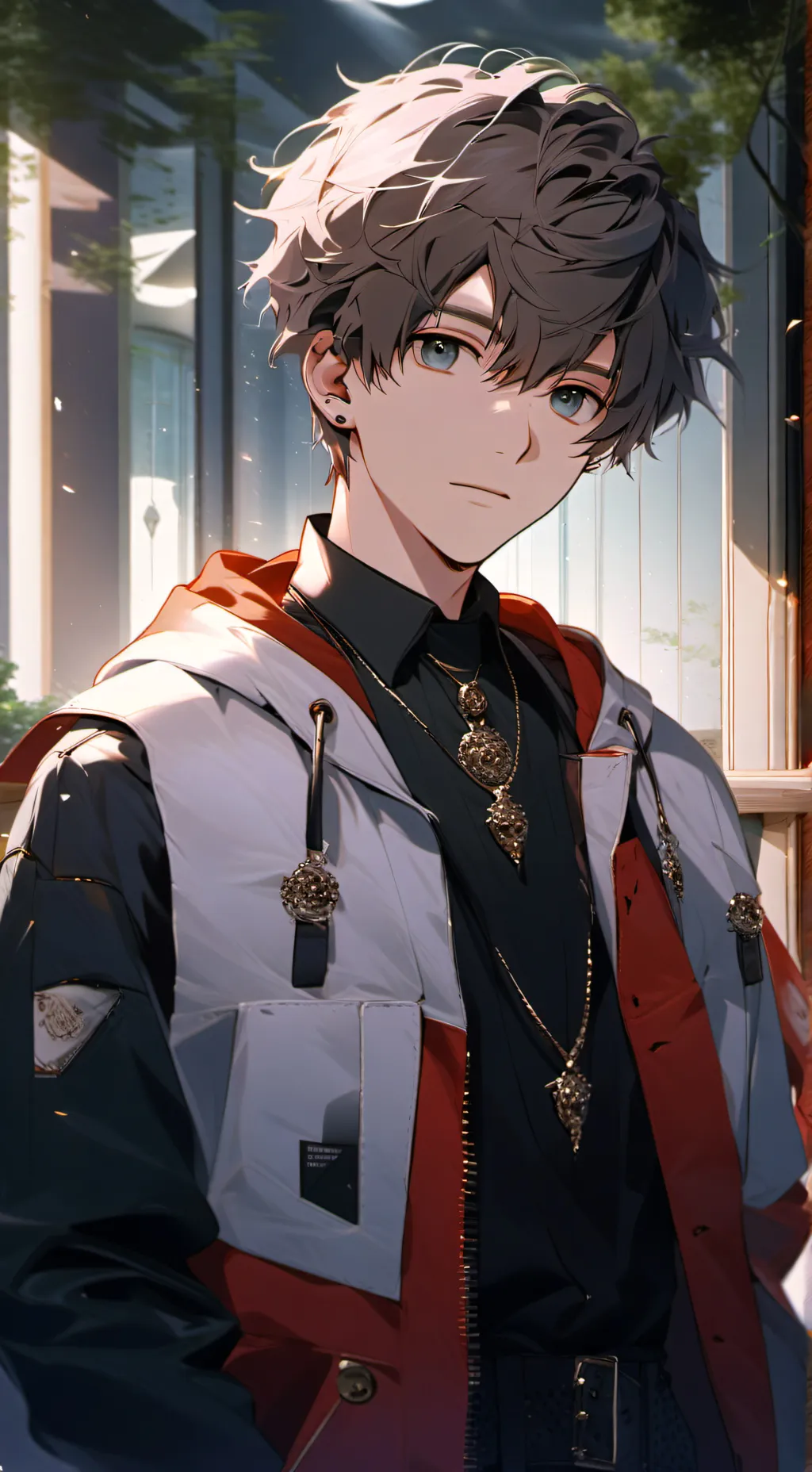 ai character: Léon  background