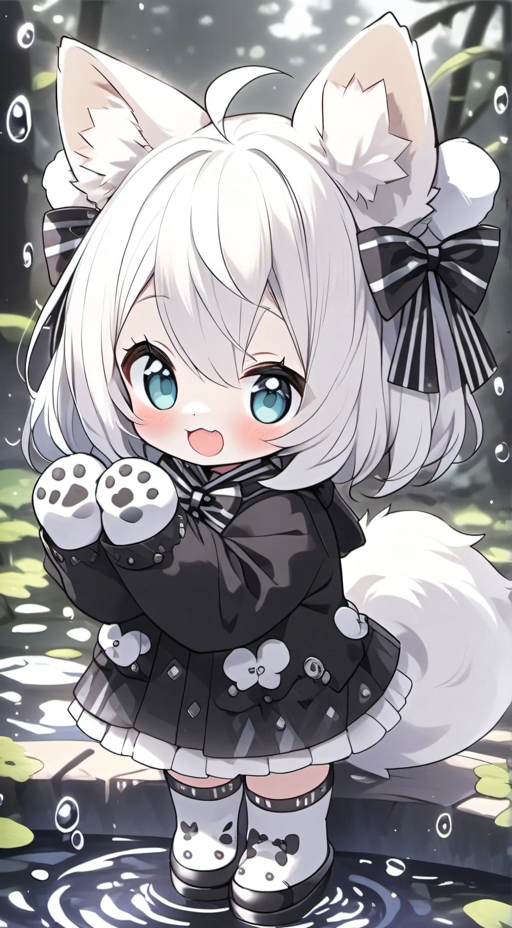 ai character: Snowy background