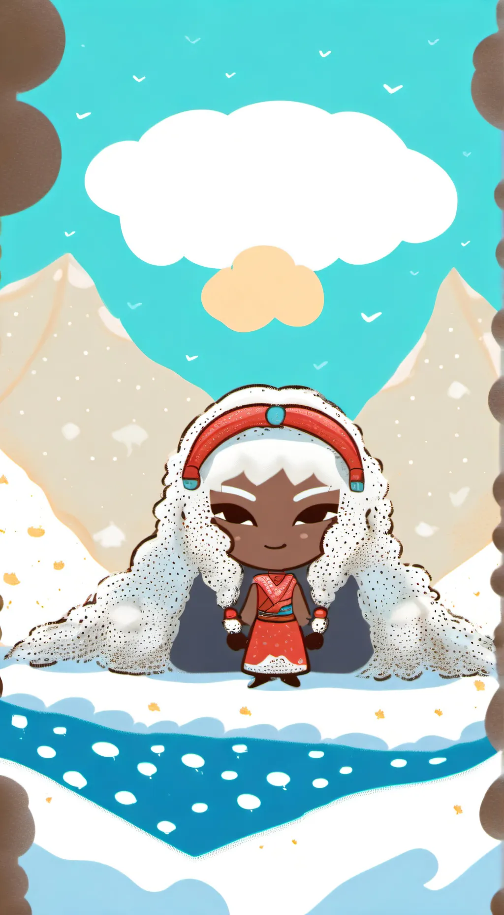 ai character: bubbles and lil rd background