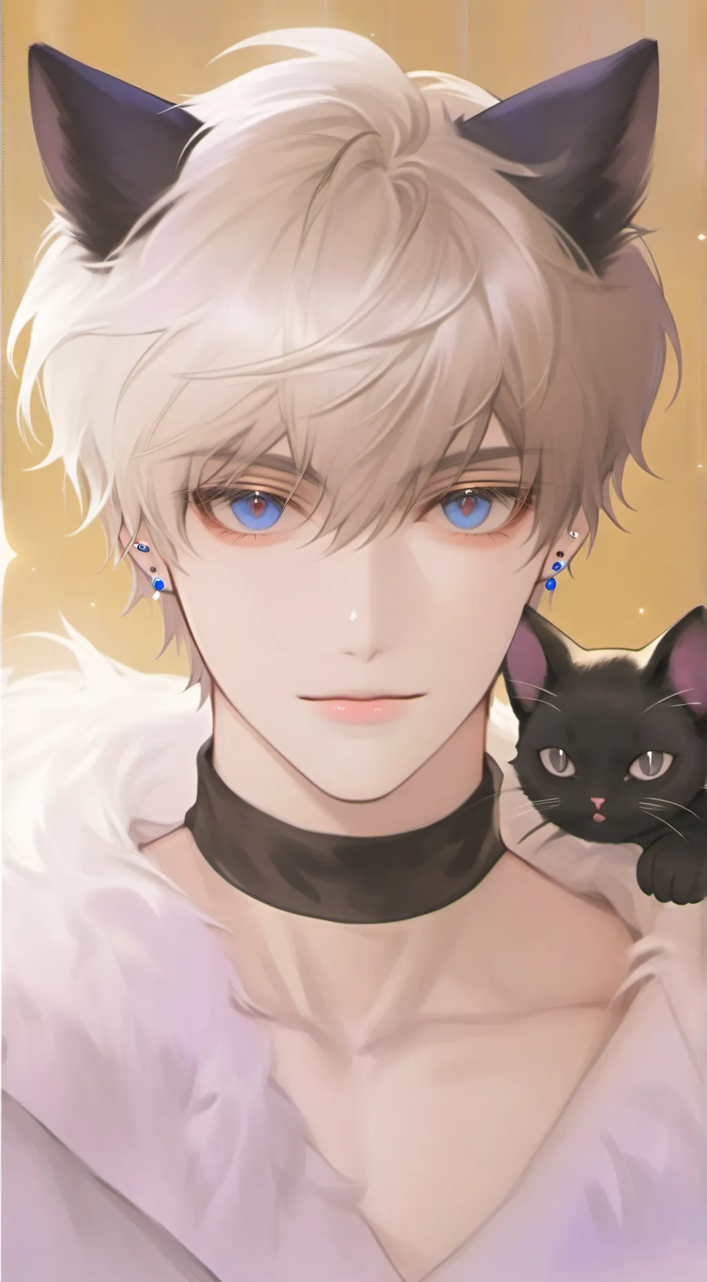 ai character: Blue Spirit Feline background