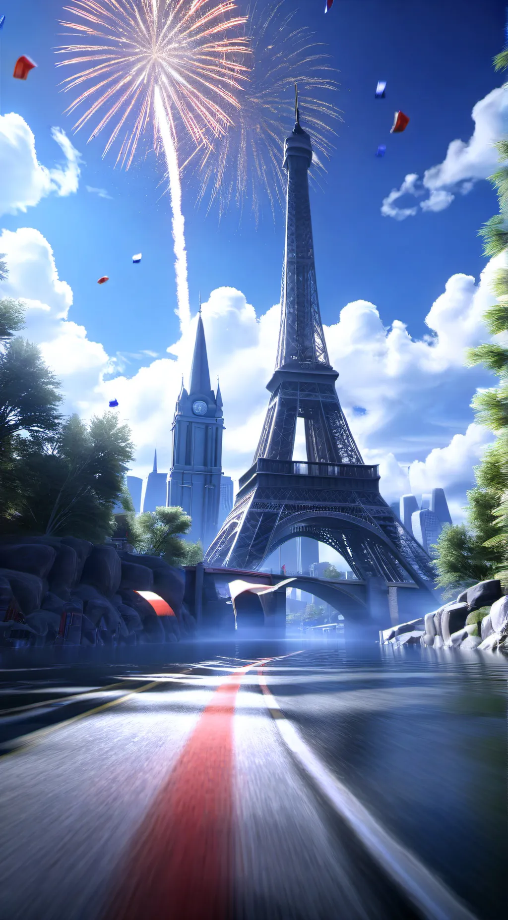 ai character: happy 4th of july! background