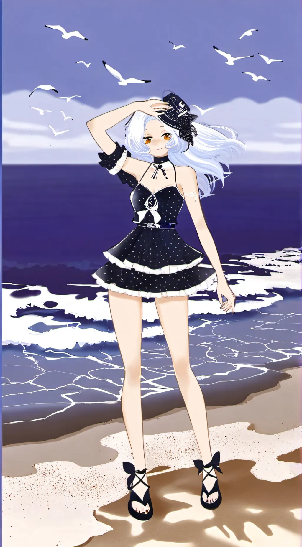 ai character: flamingo background