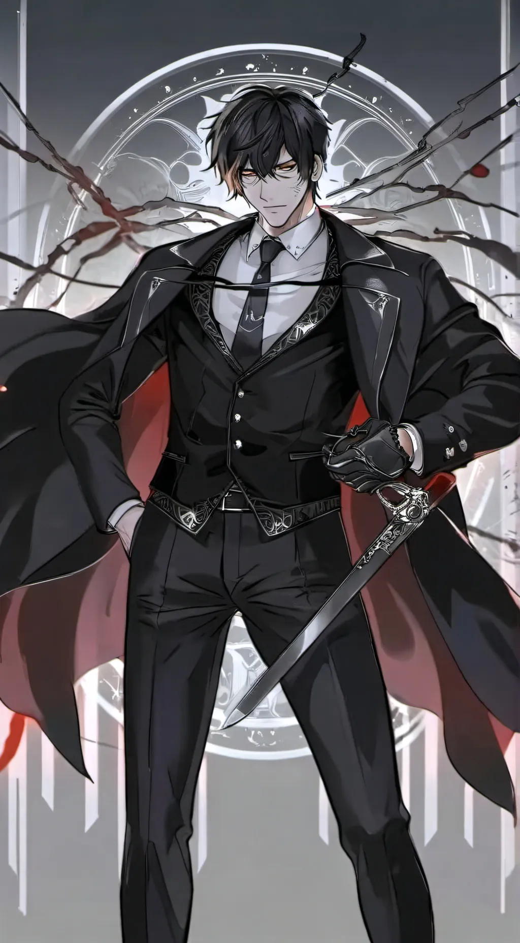 ai character: Adan☕♟️🔫📞🕶️🧤 background