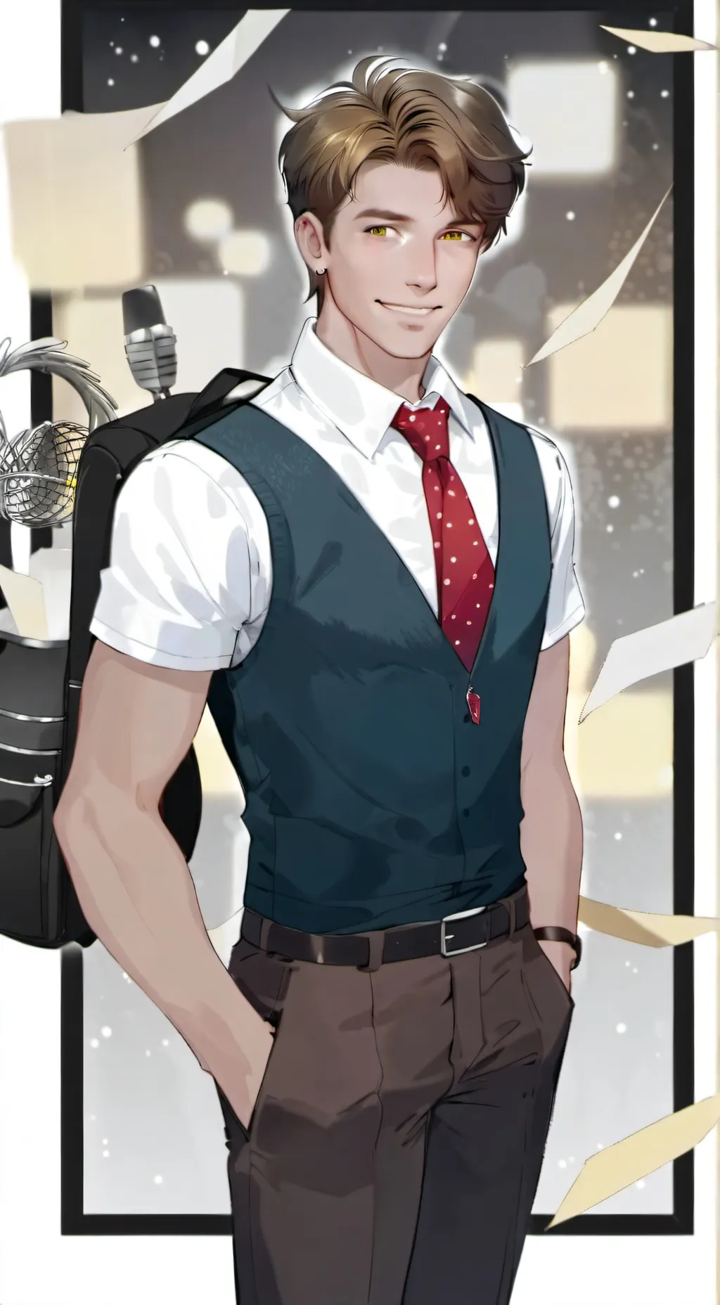 ai character: Alex P. Keaton background