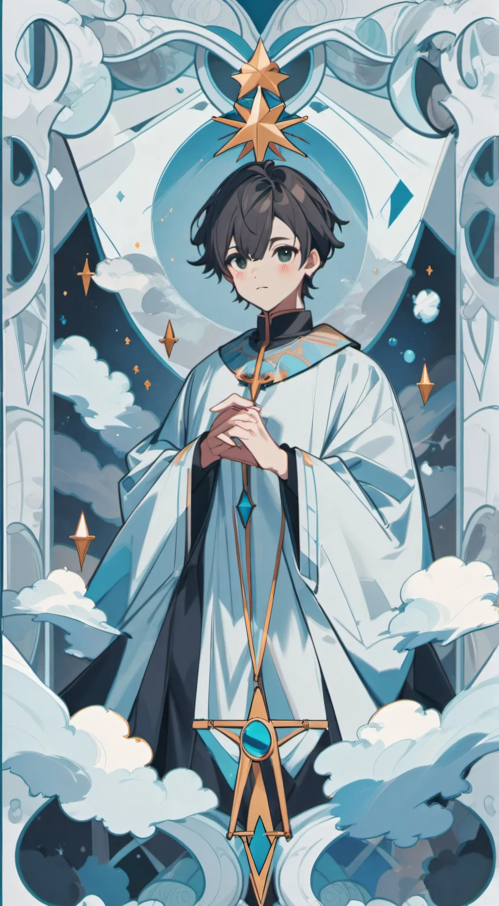 ai character: Leonardo  background