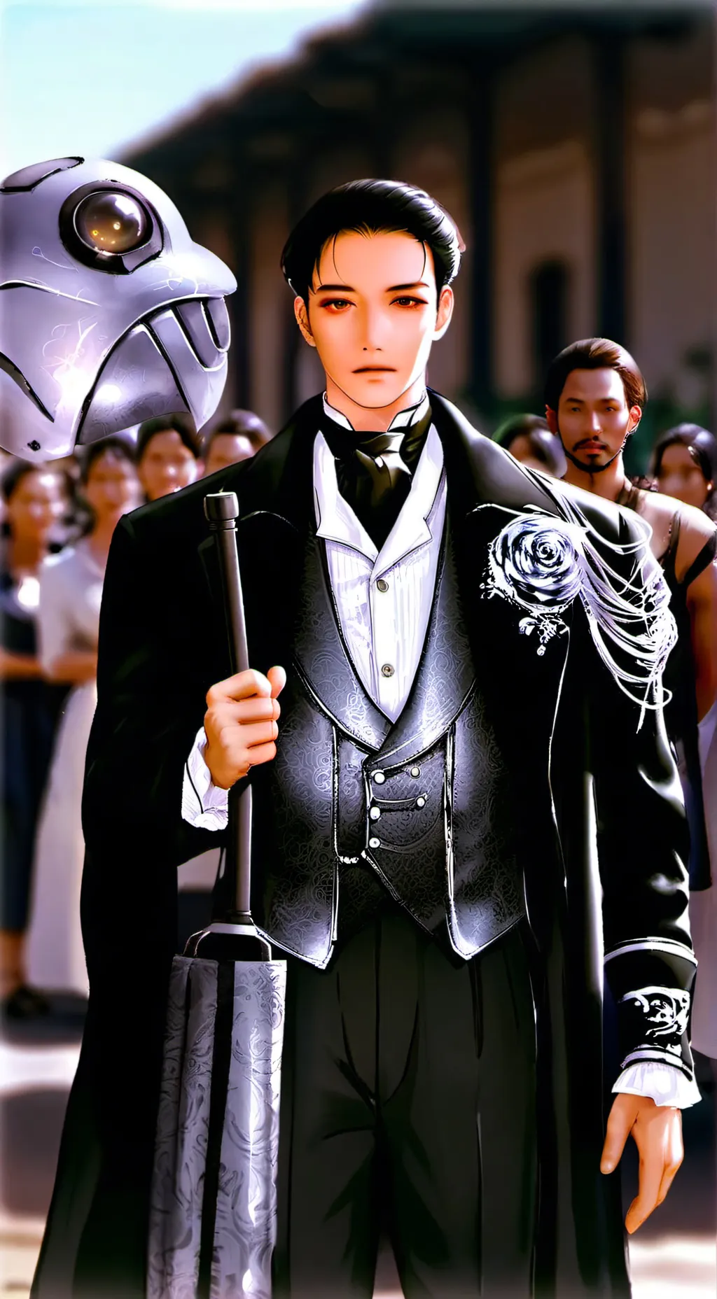 ai character: World of robots background