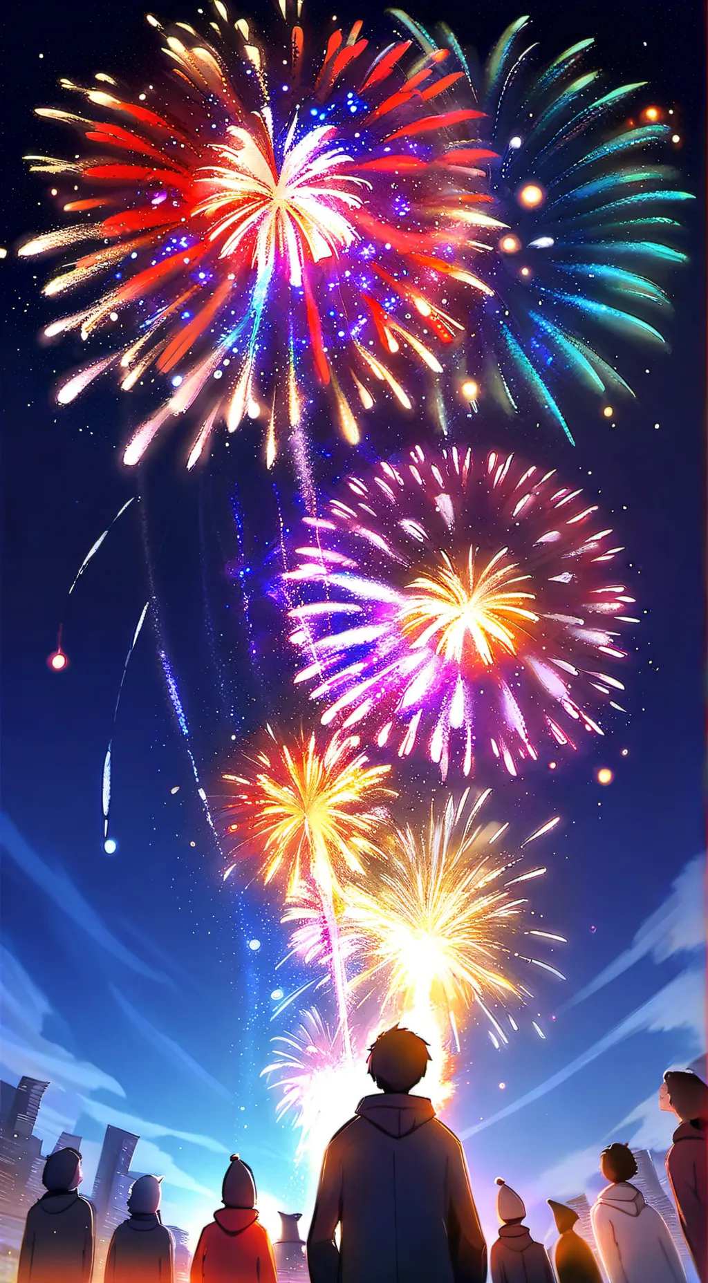 ai character: JJK 4th of July background
