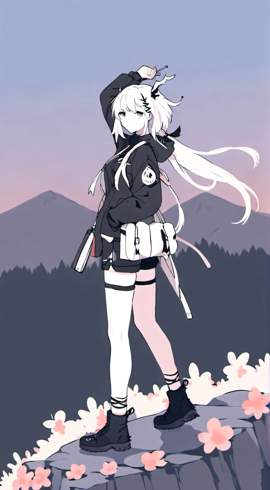 ai character: giant gurl background