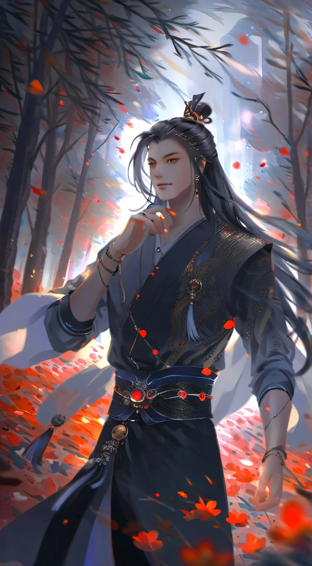 ai character: genya 🌹💋👄 background