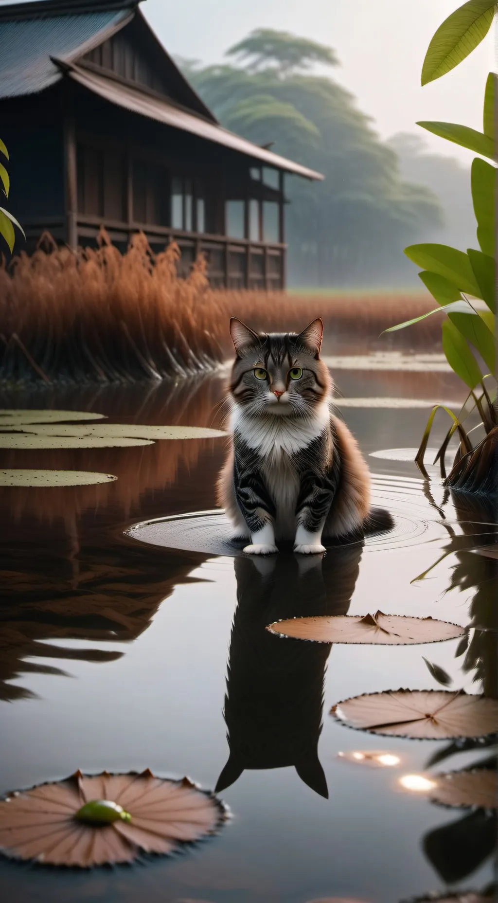 ai character: a cat background