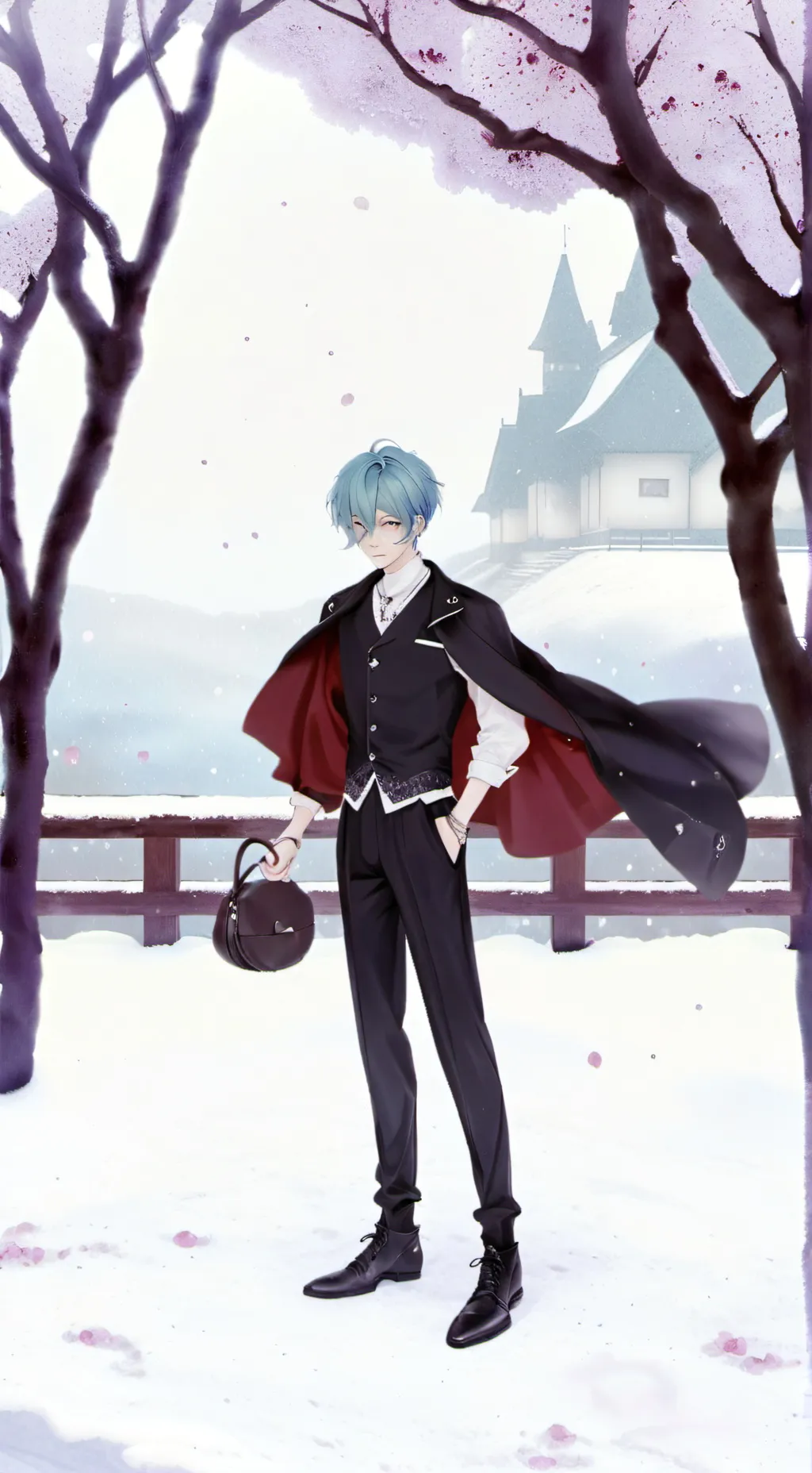 ai character: shoto depressed  background