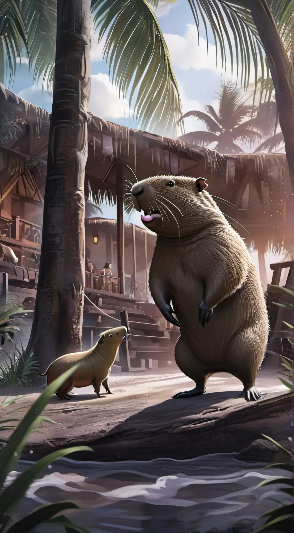 ai character: capybaras background
