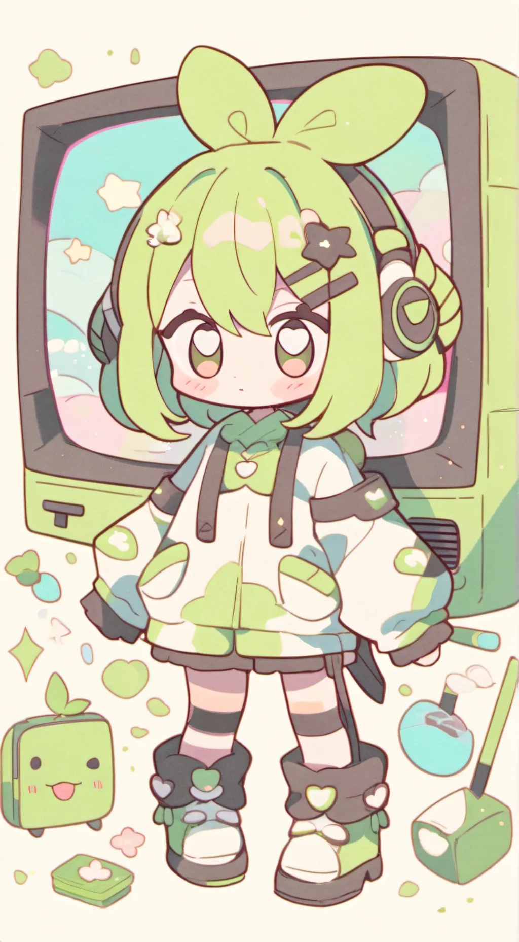 ai character: 💚🦠Dw Vee🦠💚 background