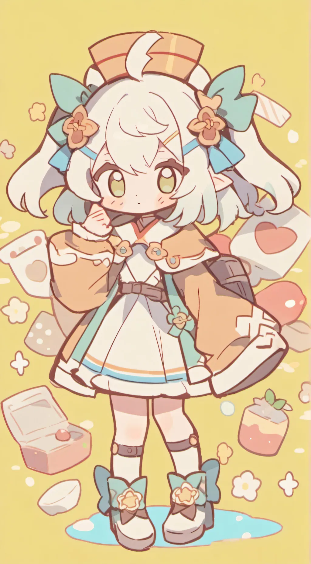 ai character: Fruitcake kid,kids background