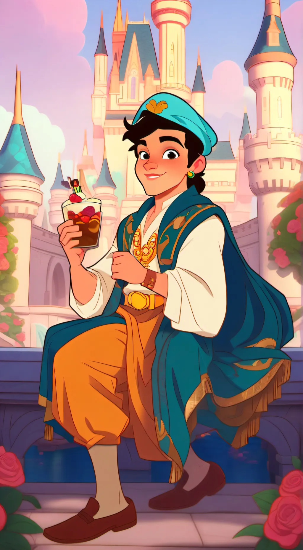 ai character: Pixel man
Man background