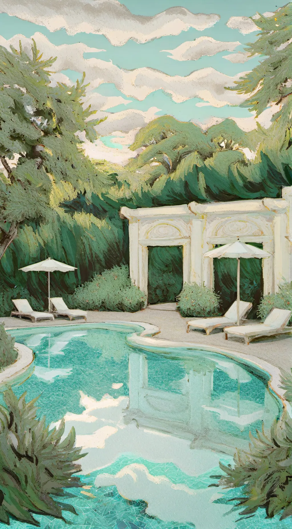 ai character:  HP pool party  background