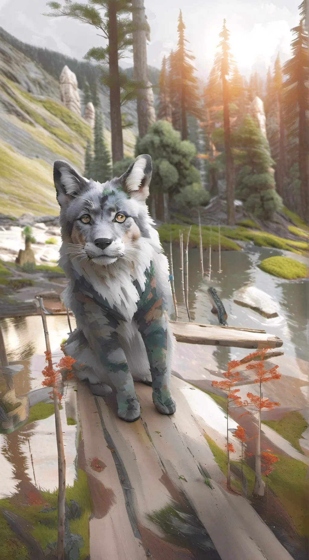 ai character: Волк background